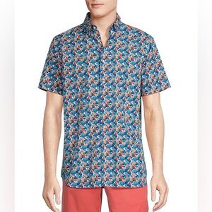 Cremieux
Blue Label Tropical Floral Poplin Short-Sleeve Woven Shirt